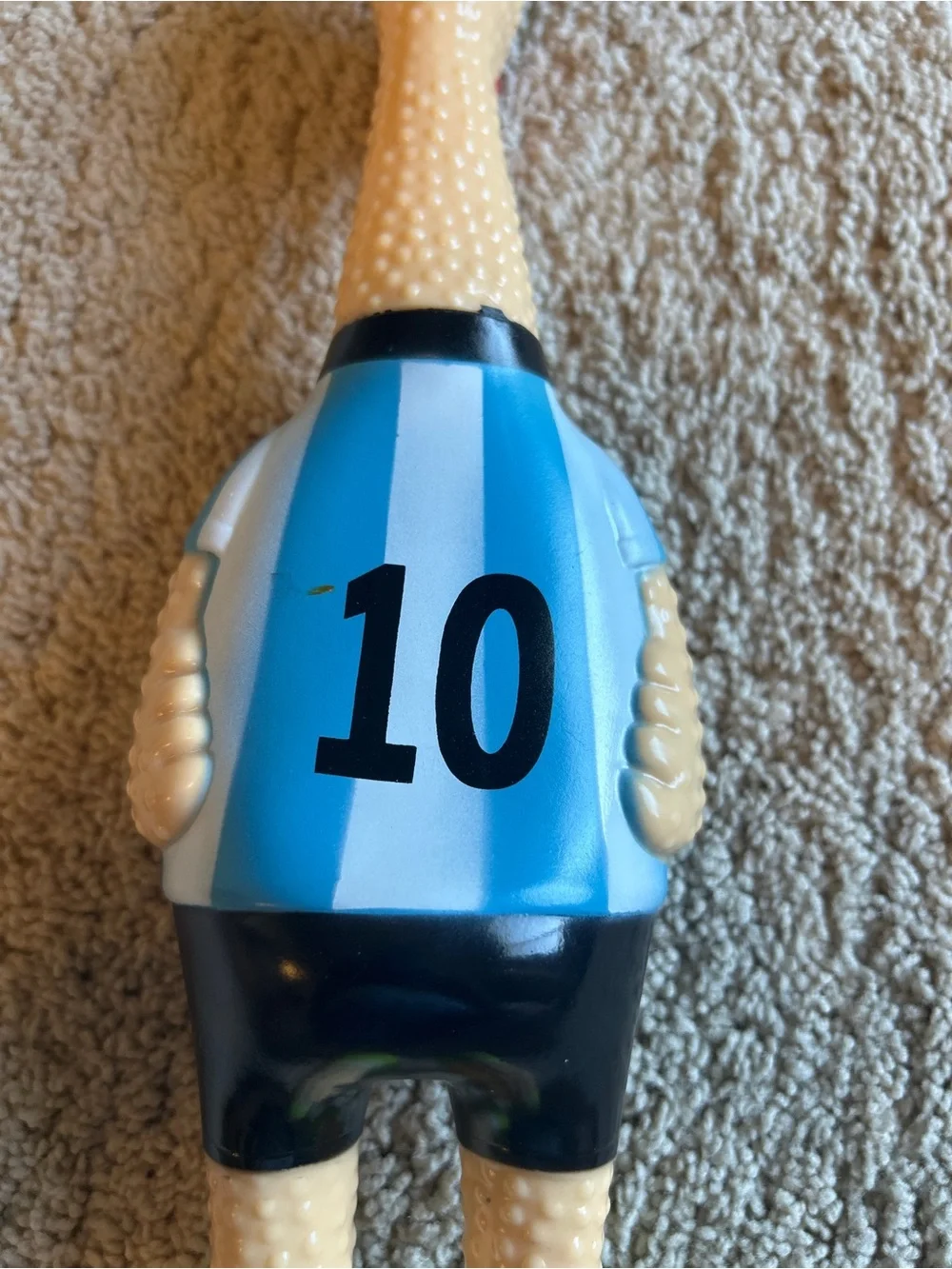 NWOT Lionel Messi Argentina #10 Screaming Rubber Chicken Toy Soccer World Cup